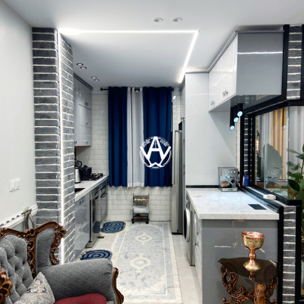 بازسازی آپارتمان و طراحی و اجرای کابینت آشپزخانه